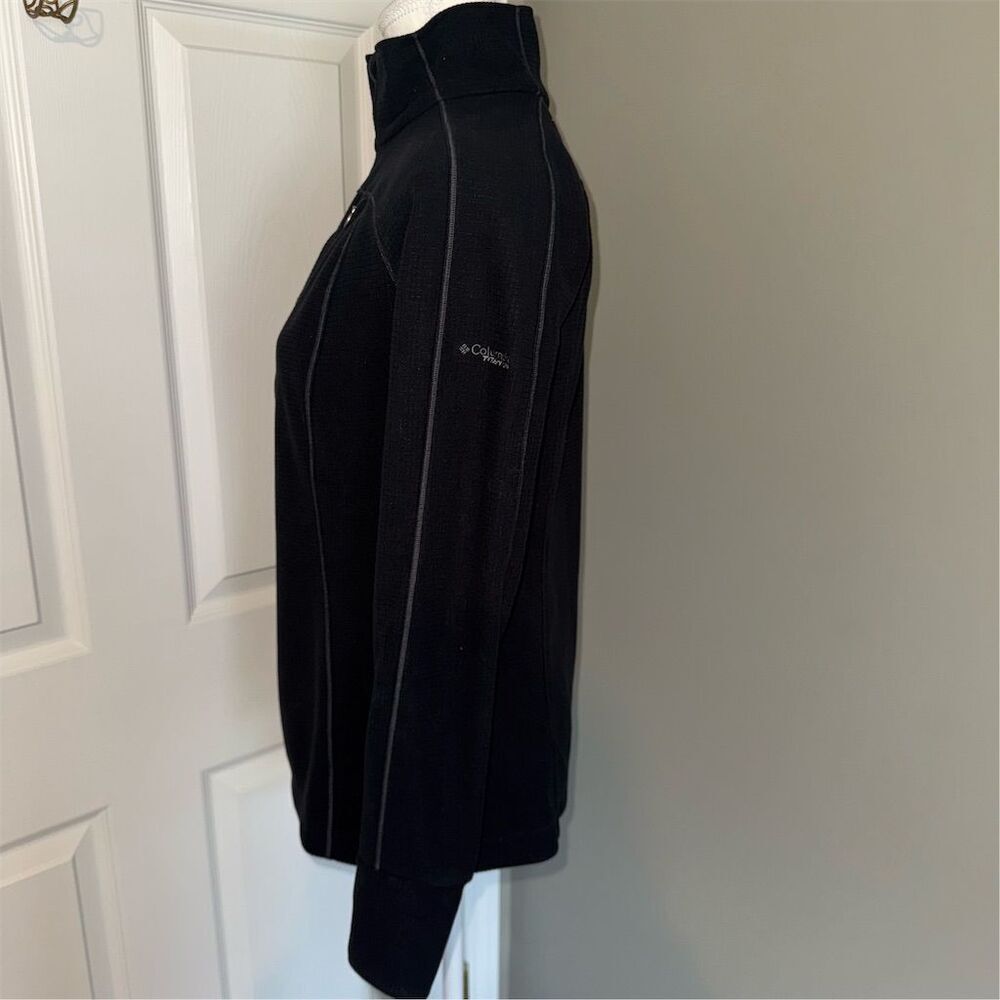 Columbia Women's Titanium Textured Black 1/2 Zip Pullover Size S Activewear - Picture 3 of 12